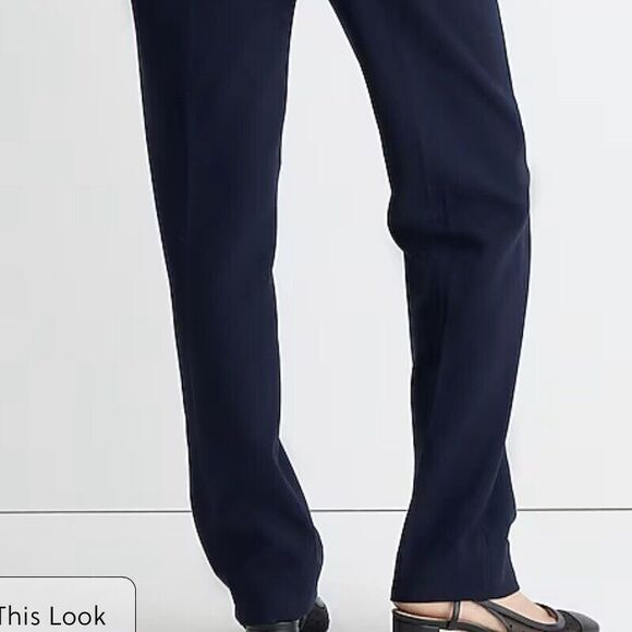 J Crew Kate Straight Leg Pants Four Season Stretch Womens 10 Navy High Rise Work - Picture 13 of 13